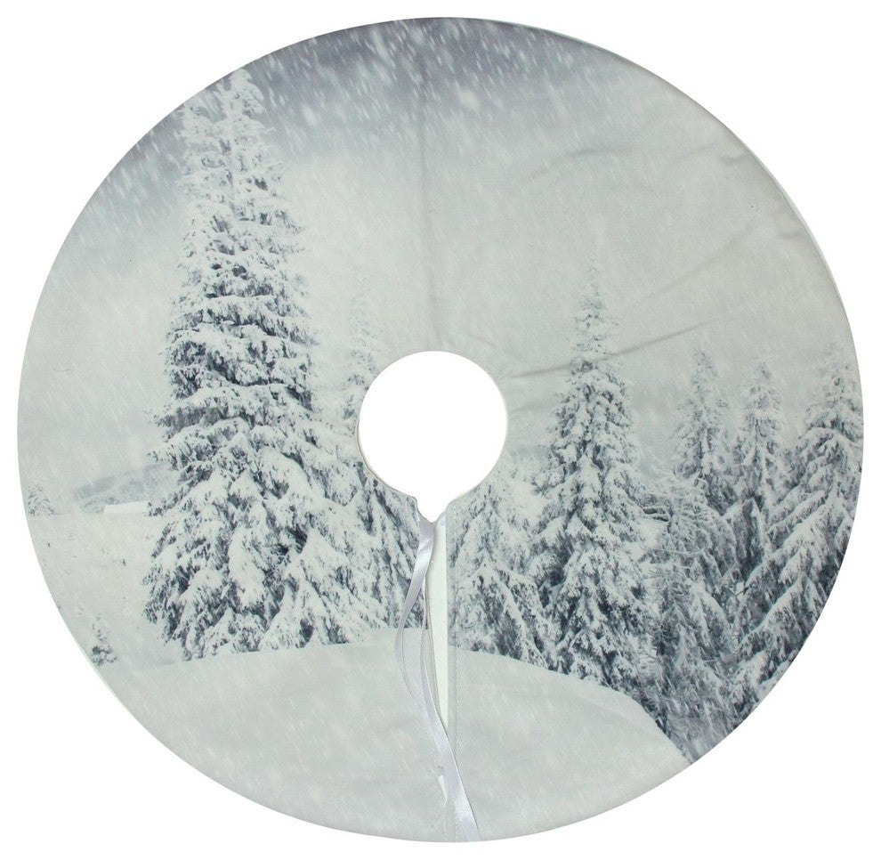23.6" Winter's Beauty Snowy Woodland Decorative Mini Christmas Tree Skirt