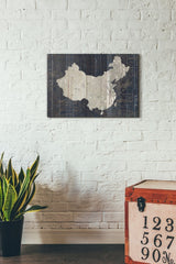 Epic Graffiti "Old World Map China" Giclee Canvas Wall Art, 26"x18"