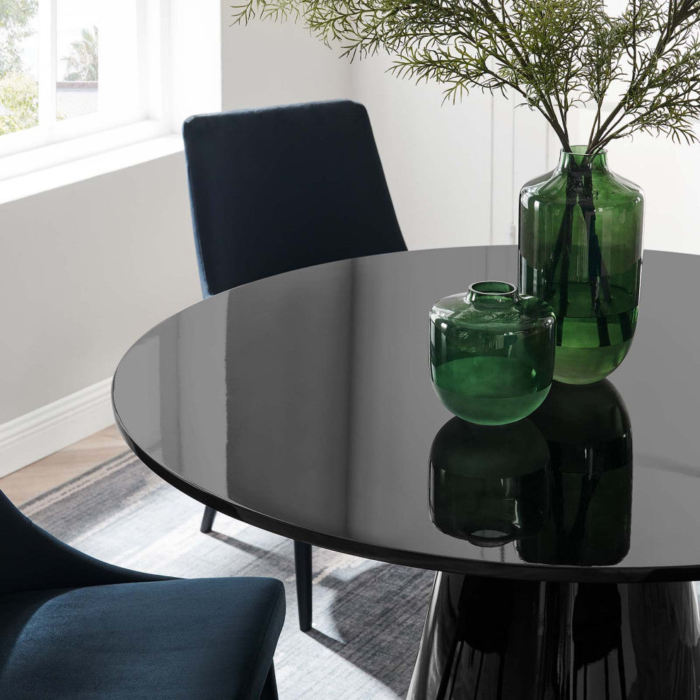 Provision 47" Round Dining Table, Black