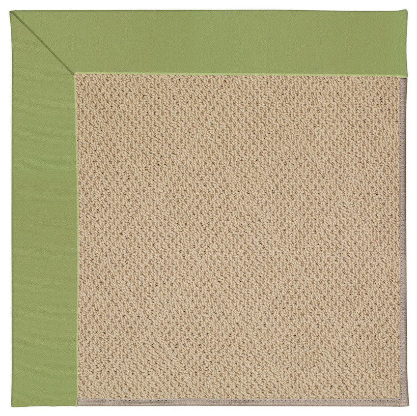Zoe-Cane Wicker Machine Tufted Rectangle Rug, Green, 2'6"x12' Runner