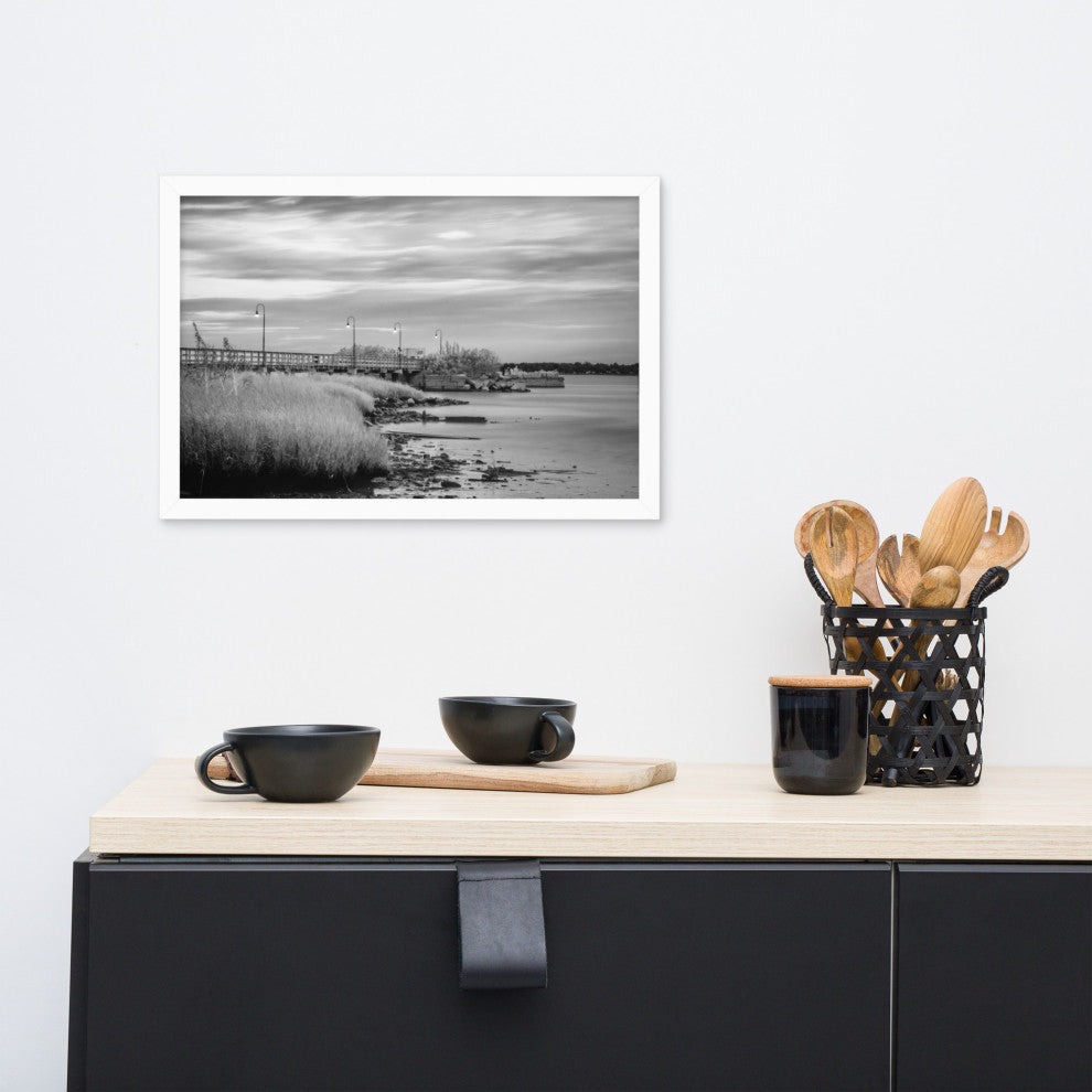 Historic New Castle 2 Coastal Landscape Framed Photo Paper Wall Art Prints, White, 12" X 18"