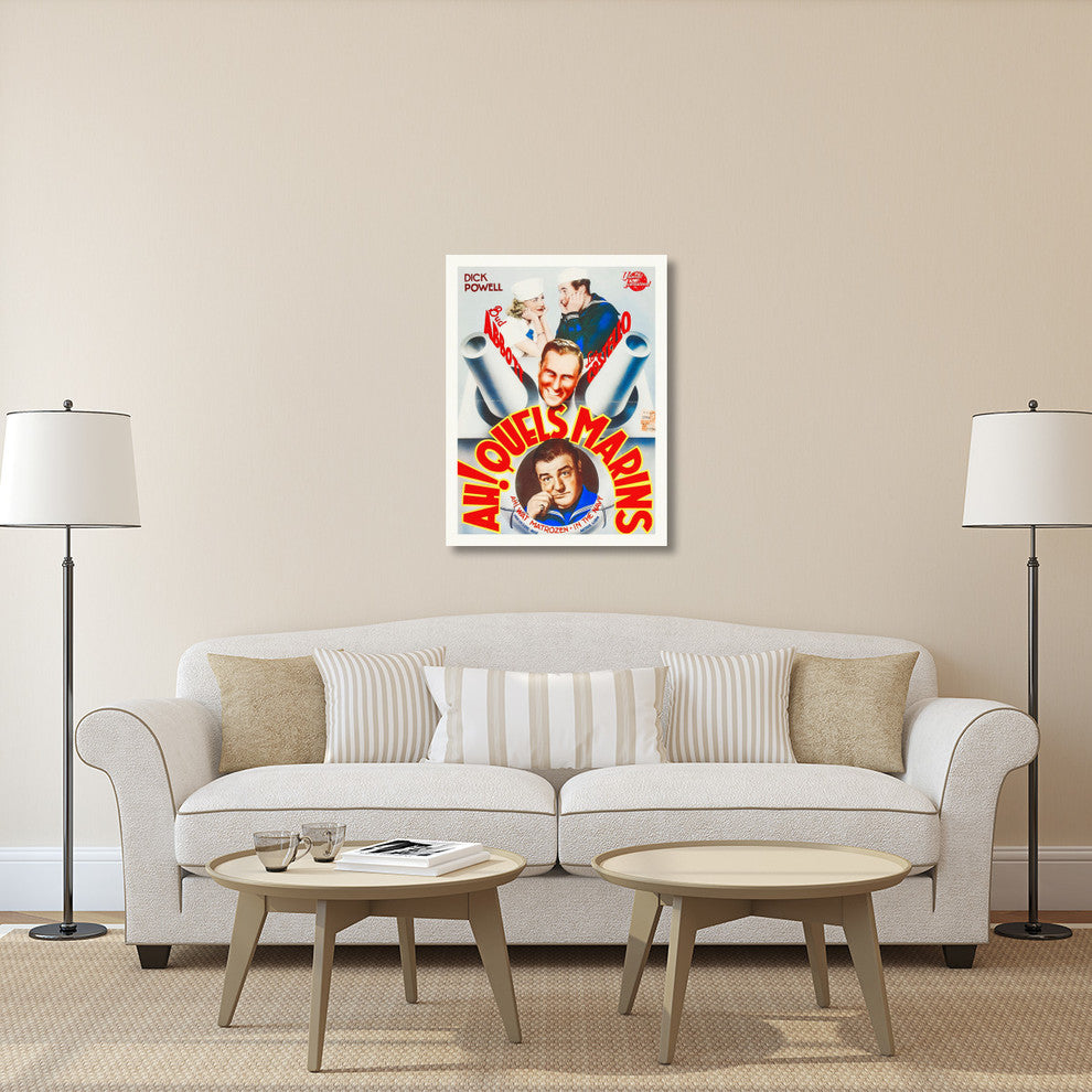 Abbott and Costello, French, In The Navy, 30x40