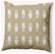 26x26" Bowling Pins Nautical Decorative Indoor Pillow, Taupe