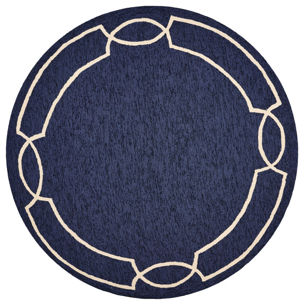 HomeRoots 96" X 132" Ocean Polypropylene Rug