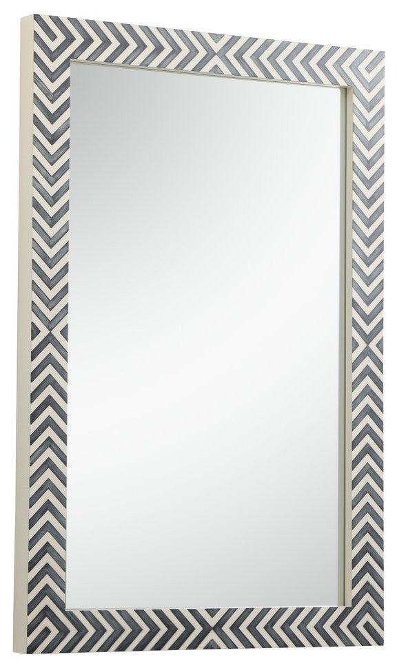 Omar Rectangle Mirror, 28", Chevron