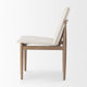 Cavett Cream Boucle Fabric With Medium Brown Wood Frame Dining Chair (Set of 2)