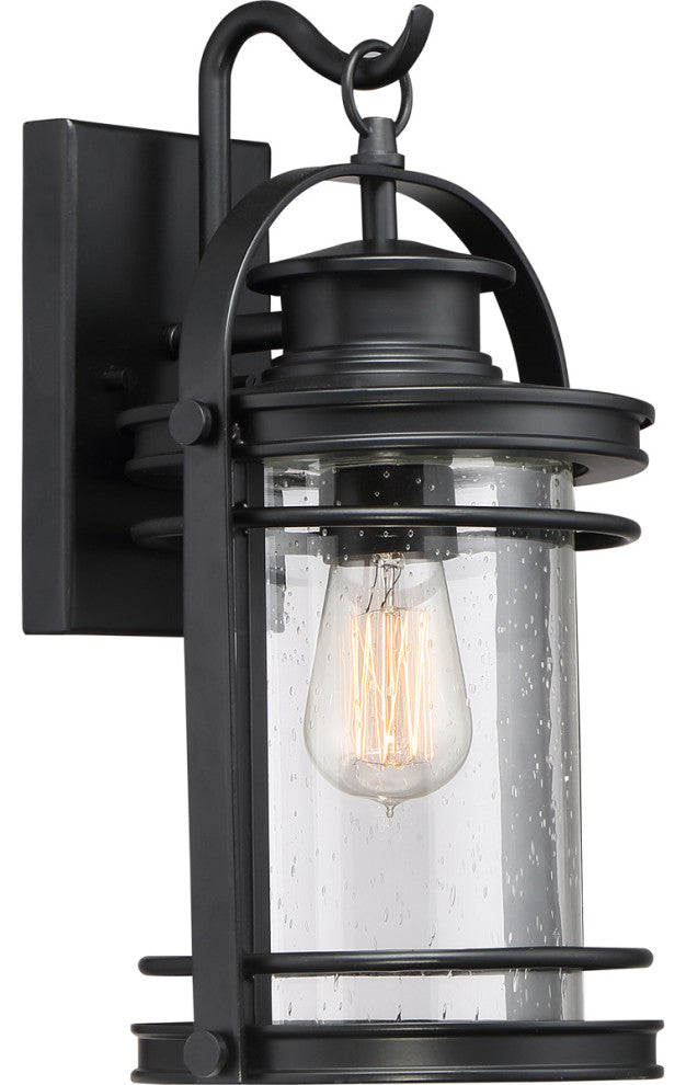 Booker 1-Light Outdoor Lantern, Mystic Black