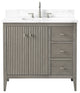 Vanity Art Freestanding Vanity, Driftwood Gray, 36", Single Sink, Brushed Nickel