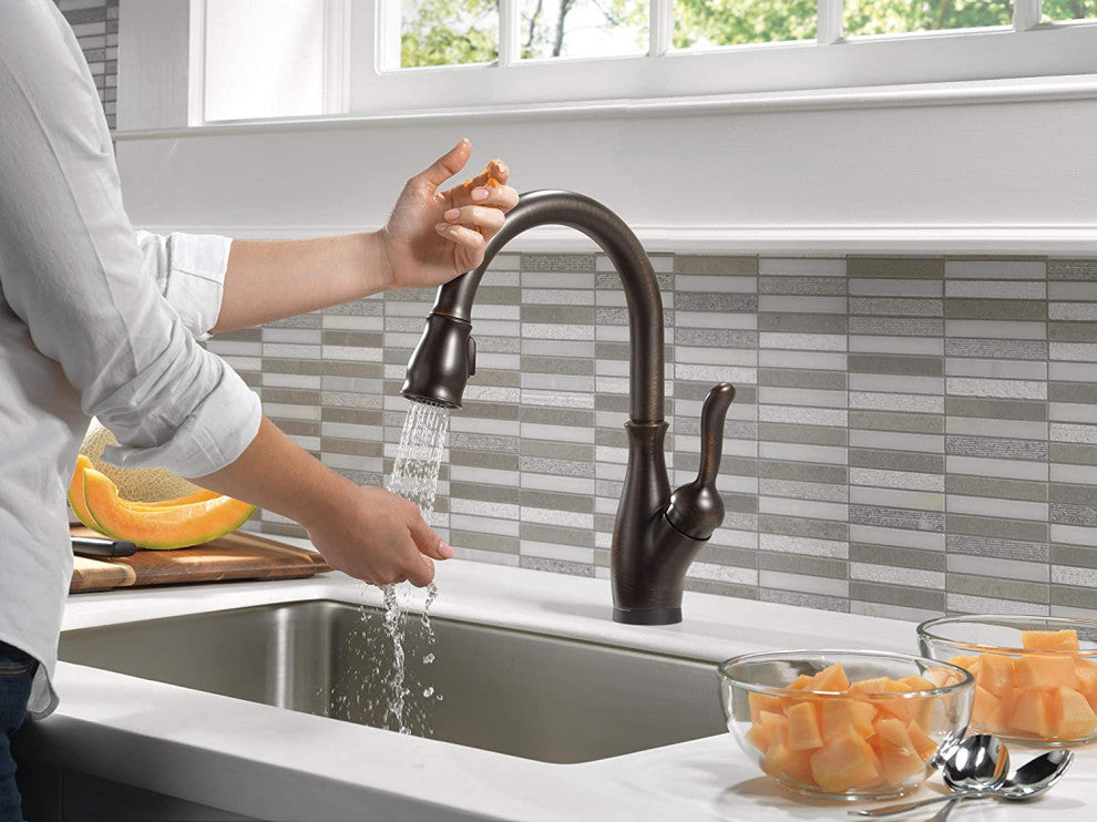 Oil Rubbed Bronze Touch Kitchen Faucet with Pull-Down Sprayer and Touch2O Tech