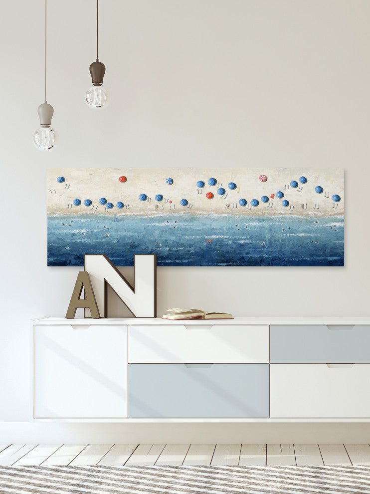 "Weekend Cool Down" Painting Print on Wrapped Canvas, 60x20