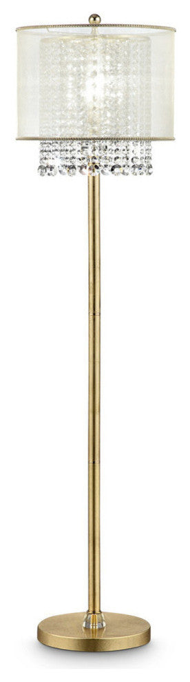 64.5"H Gold Foil Bhavya Floor Lamp