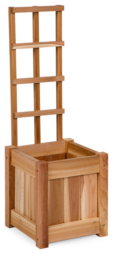 11.75w x 11.75d x 13h Planter Box, 2-Piece Set With Trellis
