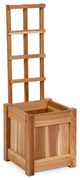 11.75w x 11.75d x 13h Planter Box, 2-Piece Set With Trellis