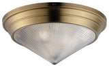 Maxim 10399 Hargreaves 3 Light 17"W Flush Mount Ceiling Fixture - Natural Aged