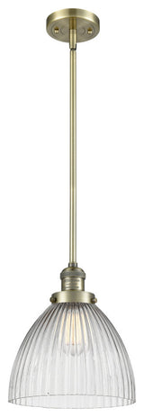 1-Light Seneca Falls 10" Pendant, Antique Brass