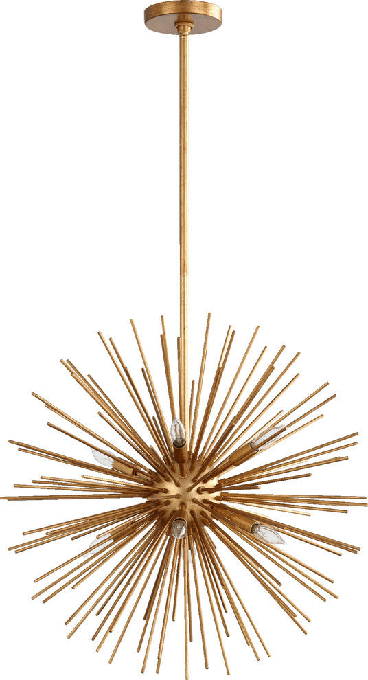 Electra 8-Light Pendant, Gold Leaf