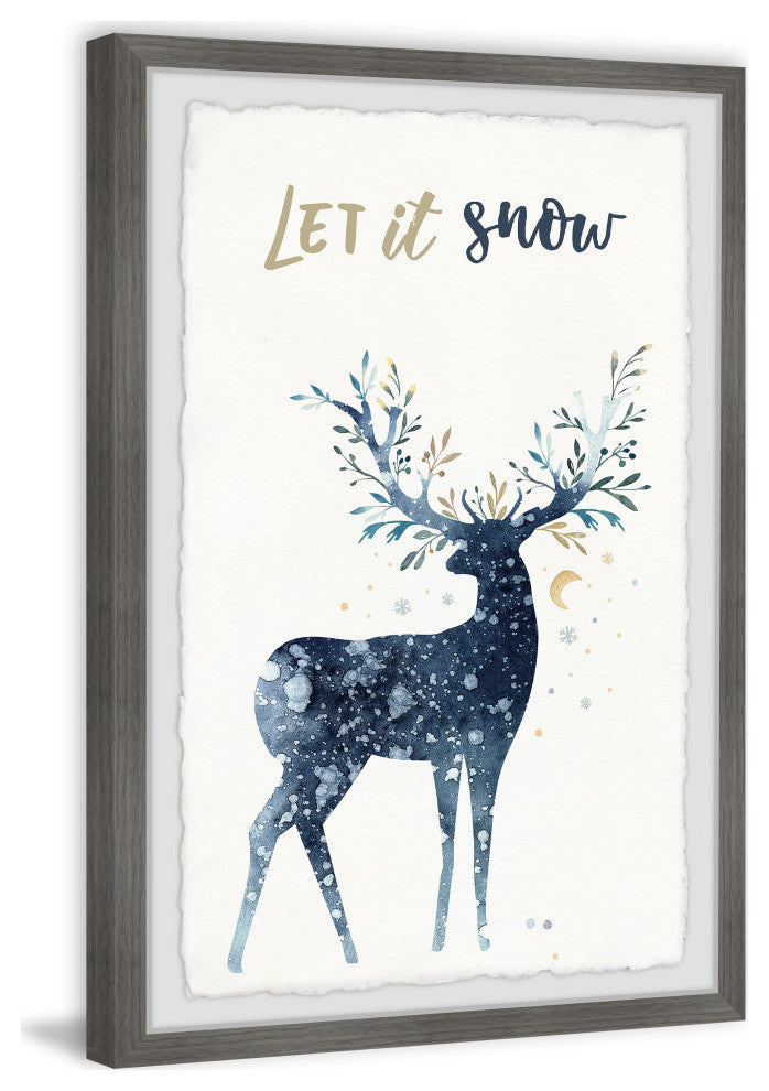"Waiting for Snow" Framed Painting Print, 24x36