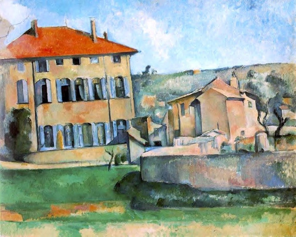 Paul Cezanne House and Farm at Jas de Bouffan, 20"x25" Gallery Wrapped Canvas