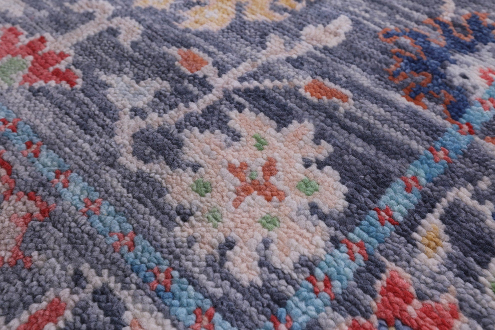Turkish Oushak Hand Knotted Wool Runner Rug 2' 6" X 13' 3" - Q14980