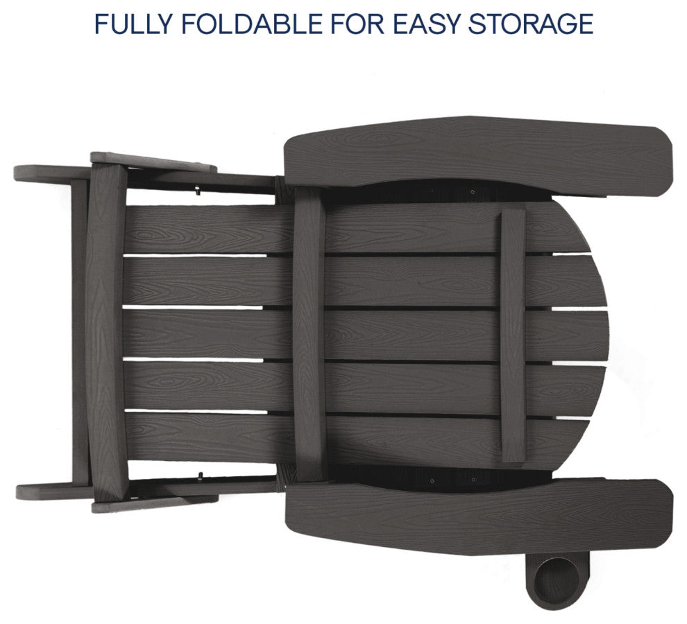 Inspired Home Colston Outdoor Chair, Weather Resistant, Black