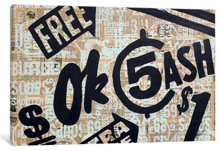 "Dollar Signs" by Kyle Mosher, 18x12x1.5