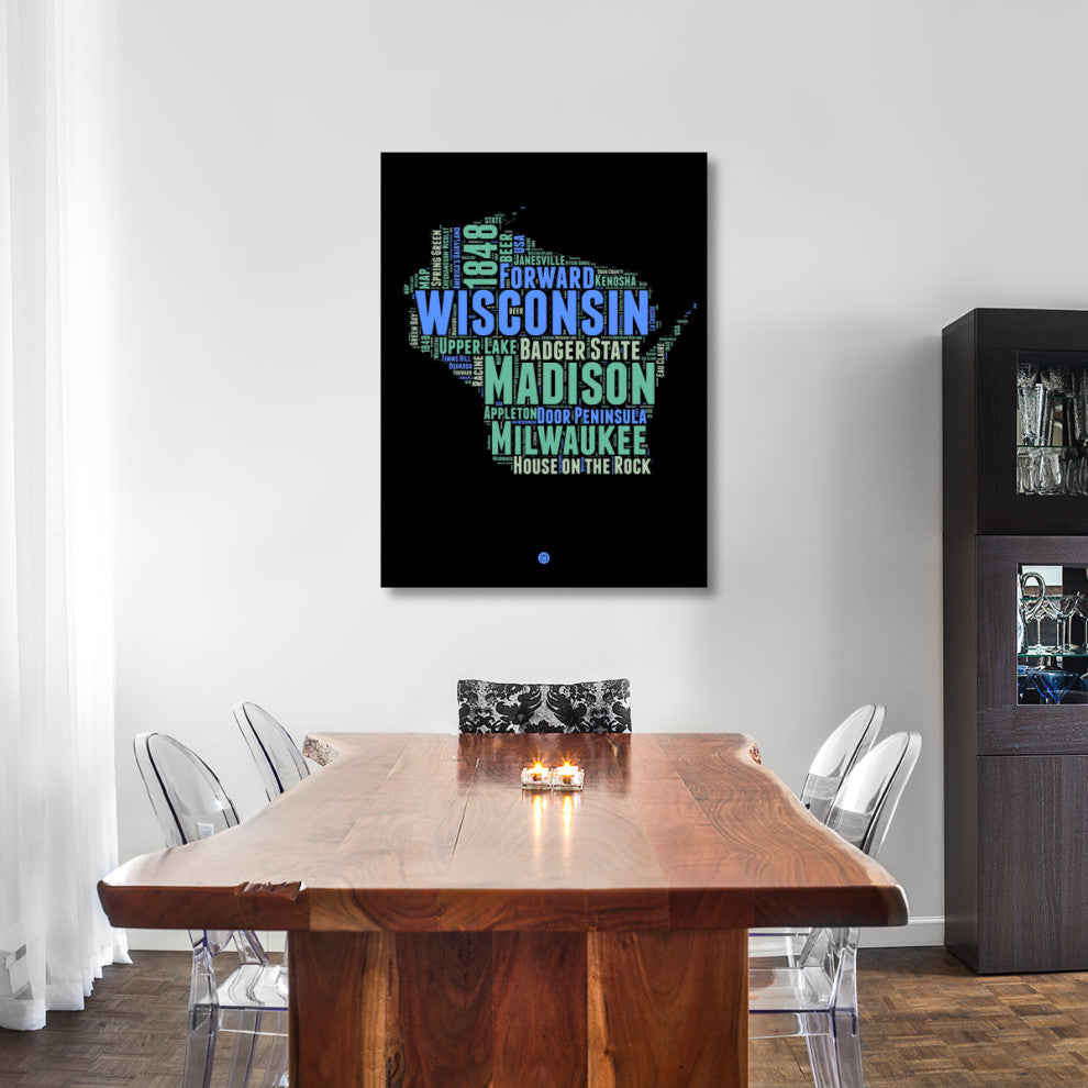 "Wisconsin Word Cloud 1" Fine Art Print