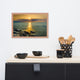 Sun Ray on the Water Coastal Landscape Framed Photo Paper Wall Art Print, Red Oak, 12" X 18"