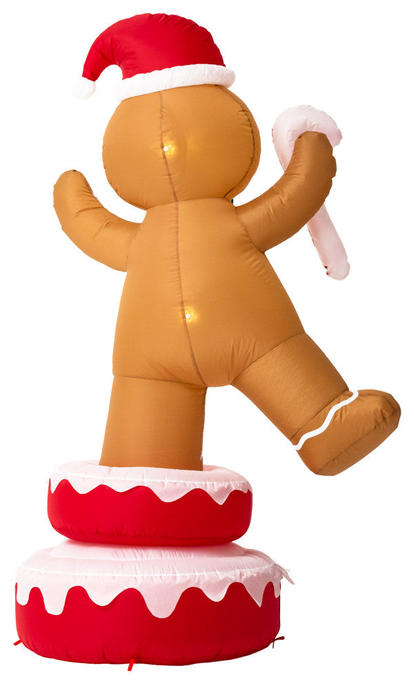 Inflatable Rotating Gingerbread Man Decor