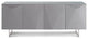 HomeRoots 79" X 18" X 32" Gray White Metal Buffet