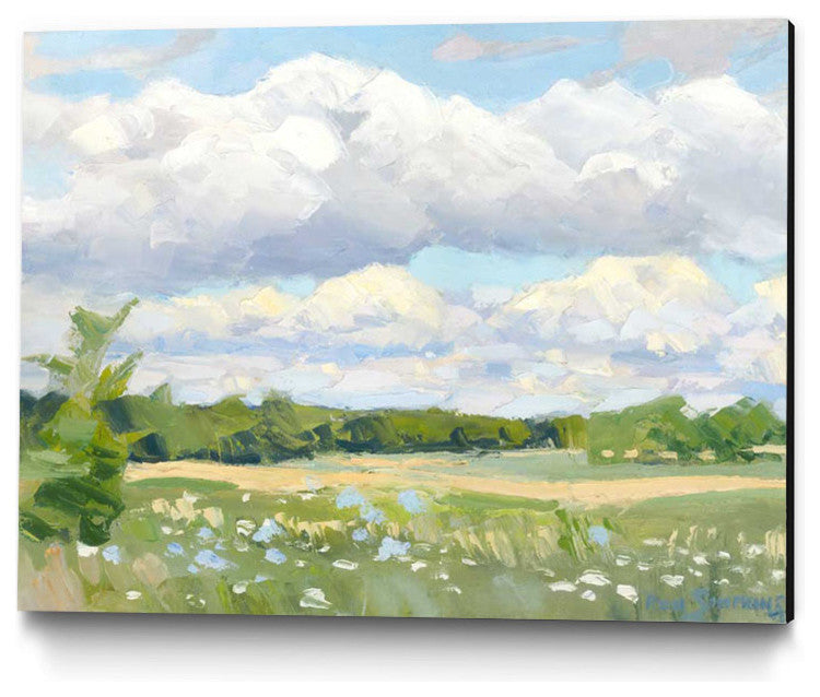 "Blue Chickory Fields" Museum Mounted Canvas Print, 14"x11"