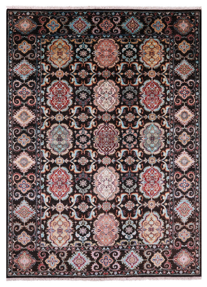 6' 9" X 9' 5" Persian Tabriz Handmade Wool Rug Q11319