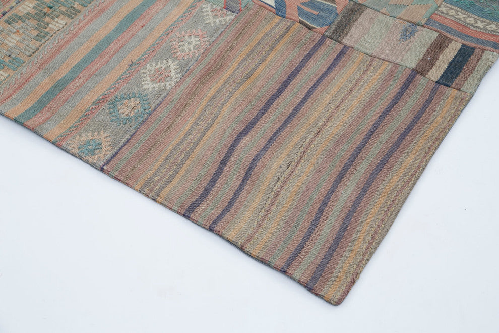 Rug N Carpet - Handmade Turkish 6' 8'' x 9' 10'' Vintage Patchwork Kilim Rug