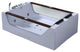 Freestanding Hot Tub 71"x47" Whirlpool Tub Double Pump, Positano