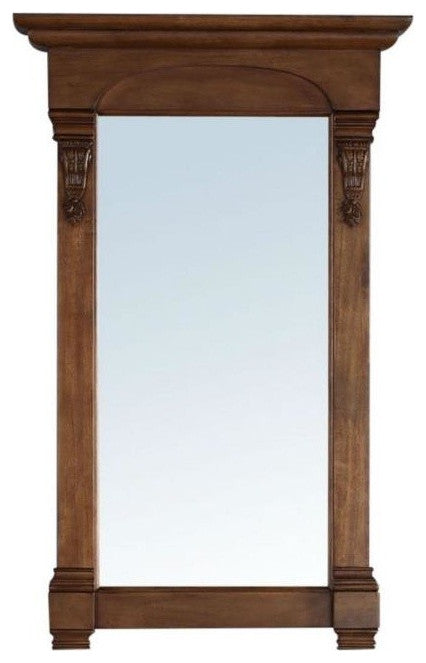 Brookfield 26" Mirror, Antique Black, Country Oak