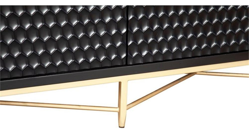 Home Square 2 Piece Furniture Set with Dresser and Small Chest in Black