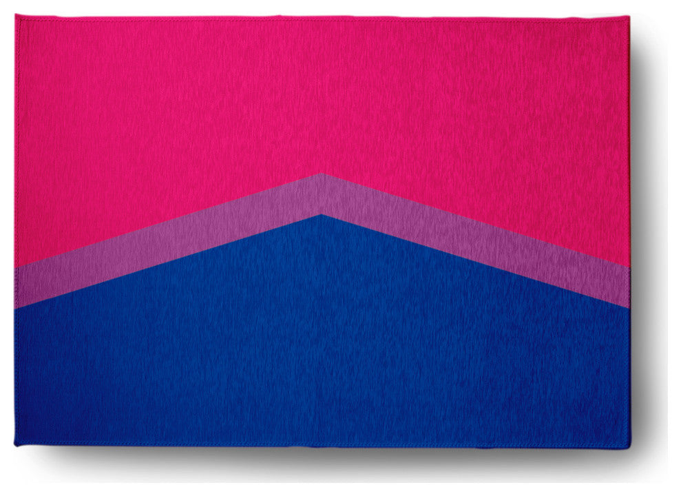 Bisexual Chevron Chenille Rug, Bisexual Chevron, 5'x7'