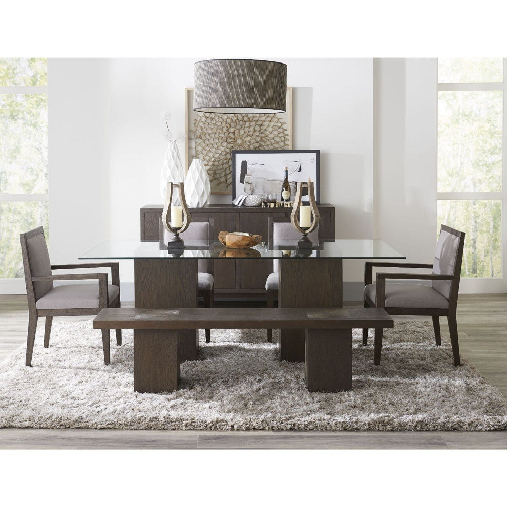 Modus Modesto 5PC Concrete Dining Set in Concrete/French Roast
