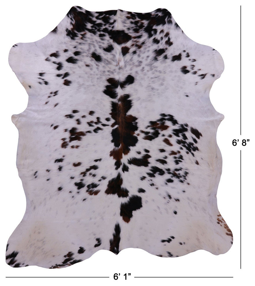 6' 8" X 6' 1" Natural Cowhide Rug C1548