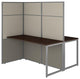 Bush Business Furniture Easy Office 60W 2 Person Cubicle Desk with 66H Panels