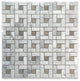 Carrara White Pinwheel Mosaic Venato Marble Tile Gray Dots Polished, 1 sheet