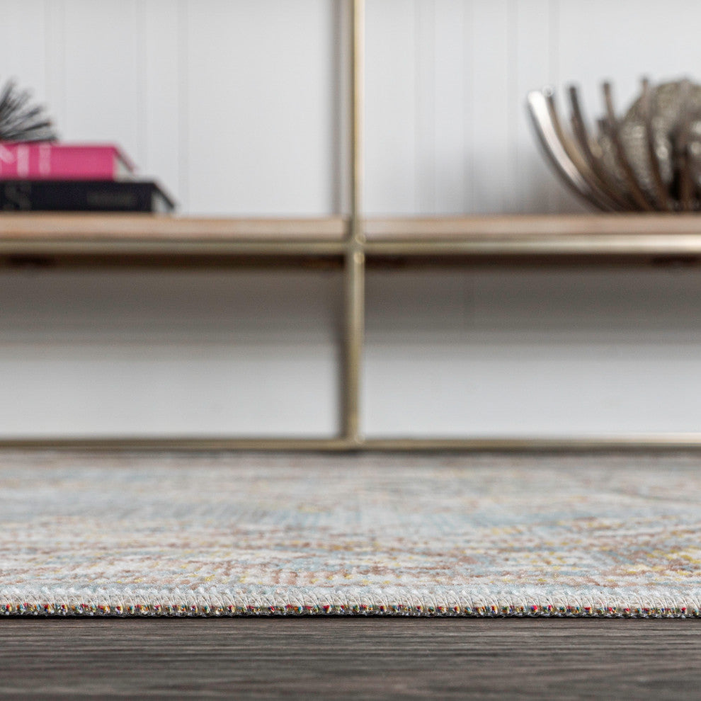 Goa Floral Medallion Traditional Area Rug, 5 X 8