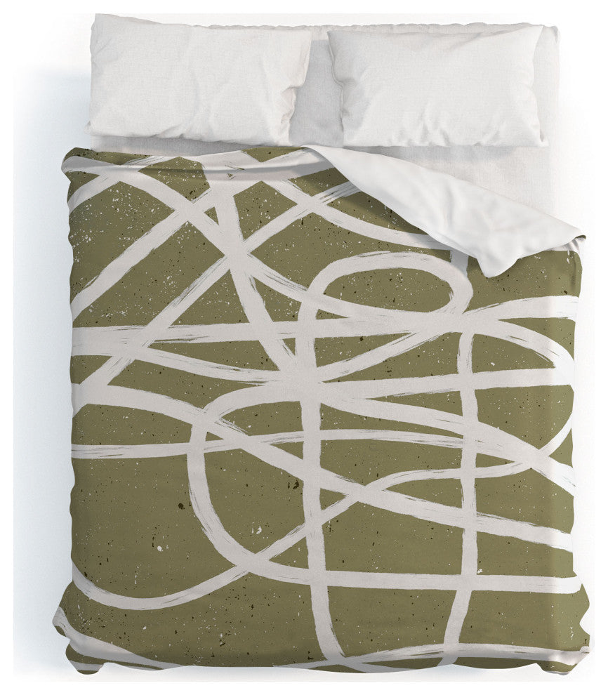 Deny Designs Ninola Design Japandi Minimal Marker Beige Bed in a Bag, King