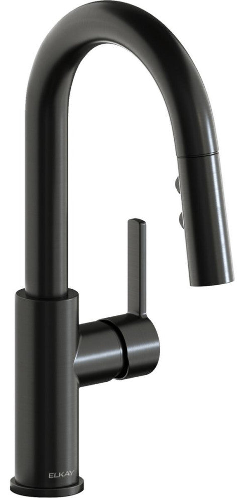 LKAV3032BK Elkay Avado Single Hole Bar Faucet, Black Stainless