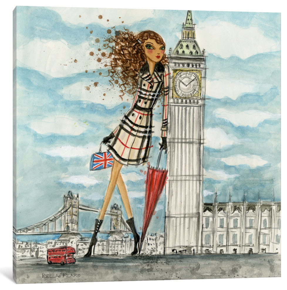 "See The Sights London" Canvas Art Print By Bella Pilar, 37x1.5x37
