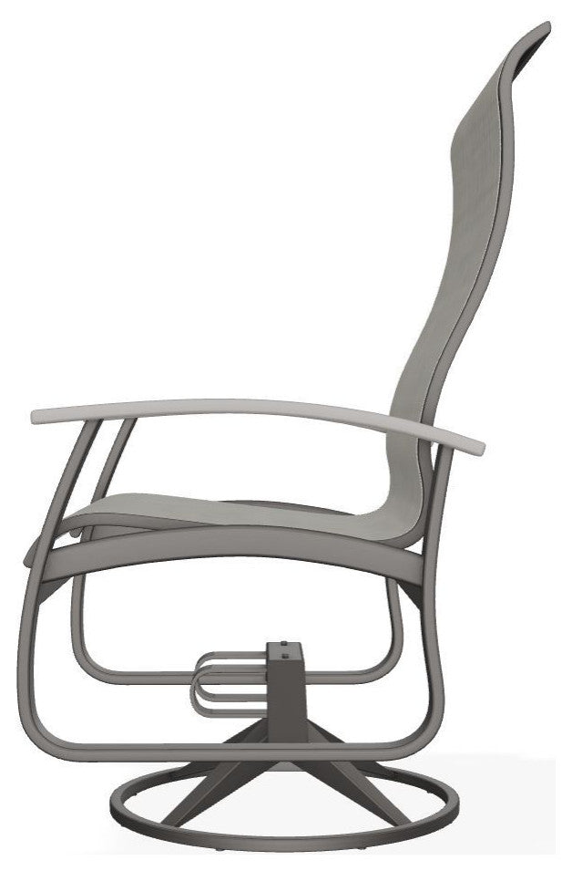 Belle Isle Sling Outdoor Swivel Rocker, Deacon/Warm Gray