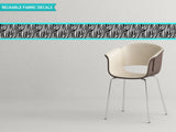 Zebra Wall Border Fabric Wall Decal, Set of 2, 25"x6" Sections, Blue