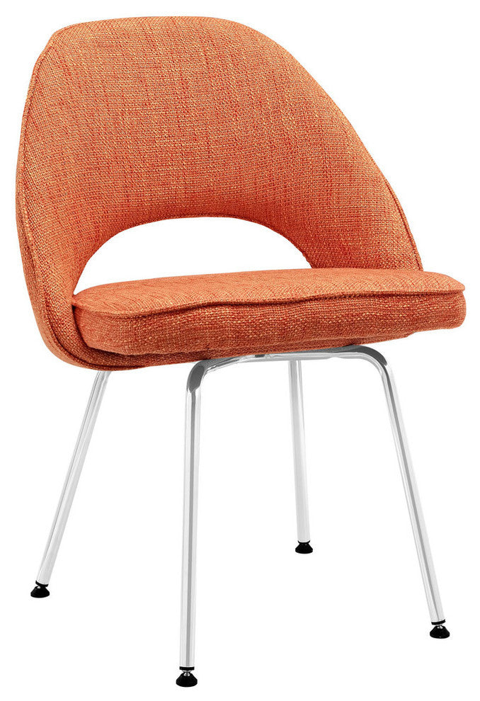Modern Contemporary Kitchen Dining Side Chair Orange