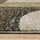 Sadie Geometric Power-Loomed Area Rug, Gold/Green, 5'3"x7'3"