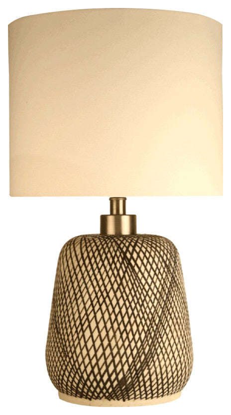 Skye Swirl Lamp, Off White