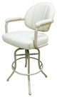 Swivel Tilt Metal Counter 26" 30" Bar Stool M-70, White Vinyl - Beige, 26"